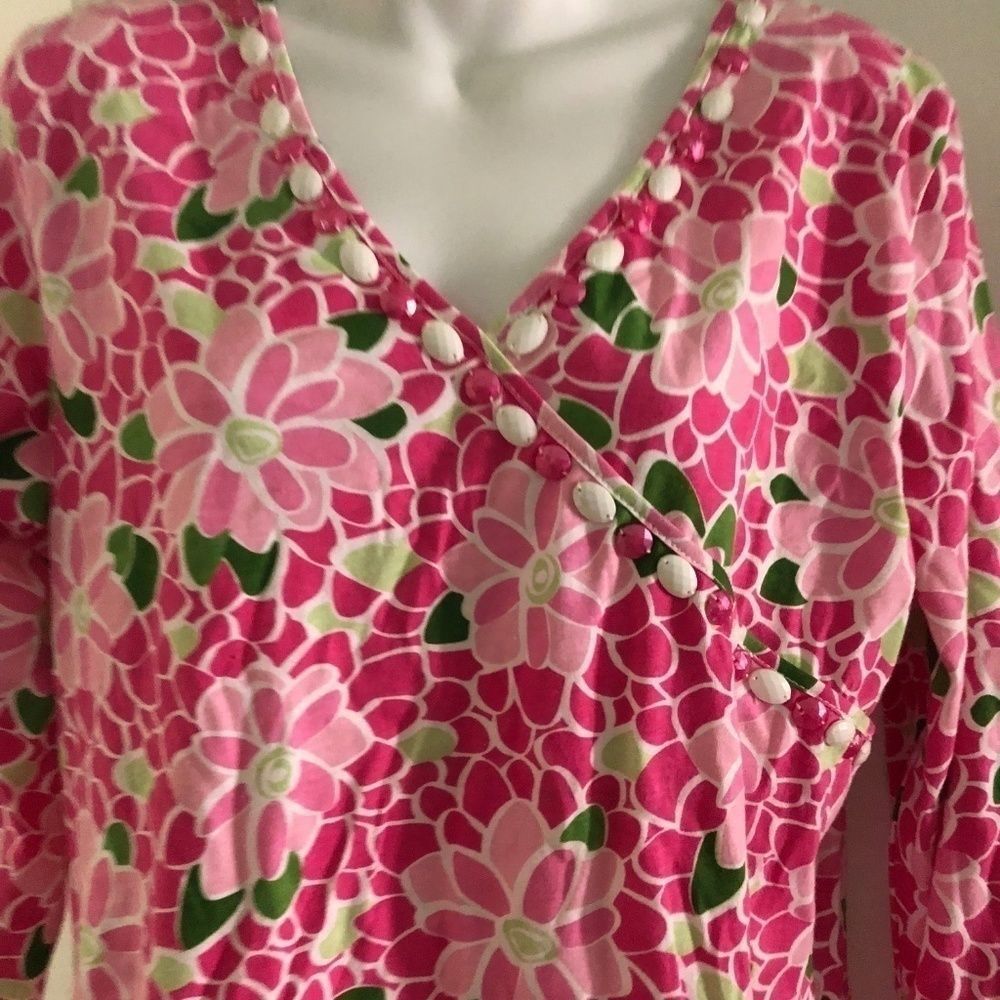 Kate & Henry  Long sleeved new-Pink green Large